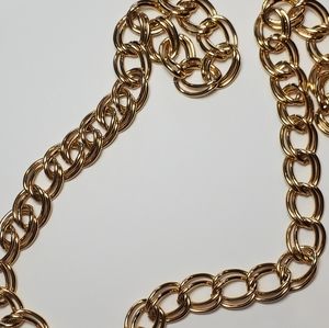 ~28" Gold-plated Double Link Chain Necklace